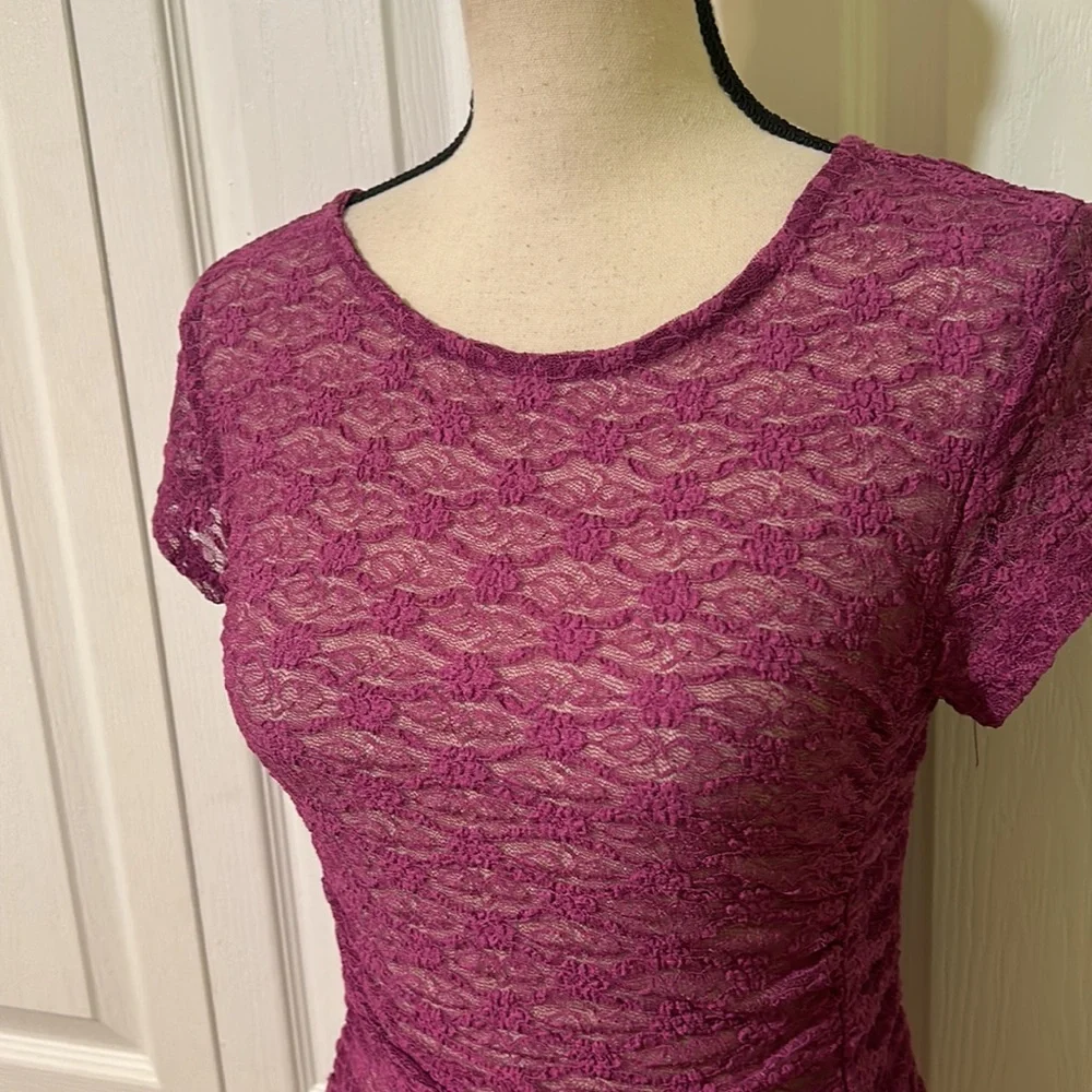 Free People Keep It Simple Lace Baby Tee